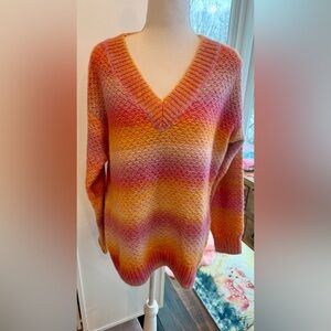 Rebecca Minkoff EUC Andy sweater Textured warm Sweater pink orange M